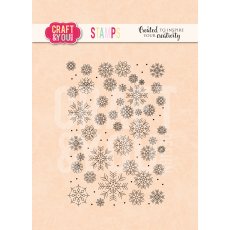 CS031 Stempel akrylowy - Snowflakes / Płatki śniegu - Craft & You Design