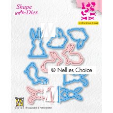 SD186  Nellie's Choice • Shape Dies Continue Collection of Hares - zajączki